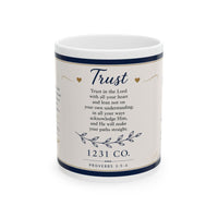 Trust Bible Verse Ceramic Mug — Proverbs 3:5-6 Inspirational Coffee Cup (11oz & 15oz)