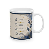 Ceramic Mug - "Be Still and Know That I Am God" Inspirational Bible Verse Coffee Cup (11oz, 15oz)
